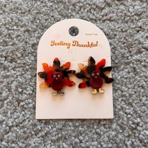 Target Thankfully Thanksgiving Turkey Earrings